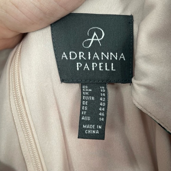 Adrianna Papell Women's Stained Glass Floral Pleated Fit & Flare Dress Size 10 - Picture 10 of 13